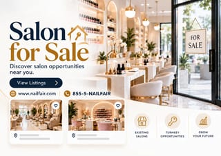 Luxury Nail Salon for Sale in Nashville, TN — $85,000